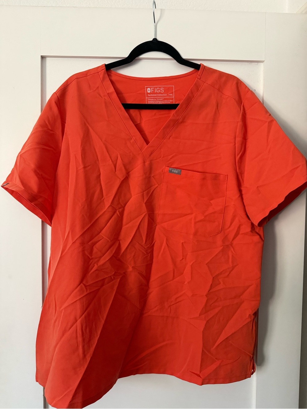 FIGS Women’s Orange V-Neck Medical Scrub Top